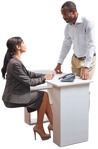Cut out people - Business Group Standing And Sitting 0003 | MrCutout.com - miniature
