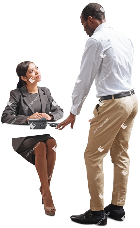 Business group standing and sitting people png (4635)