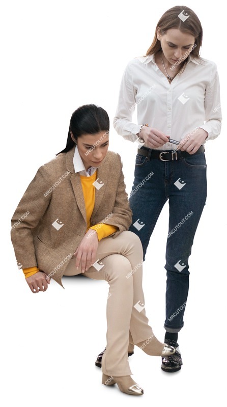 Business group standing and sitting people cutouts (15986)