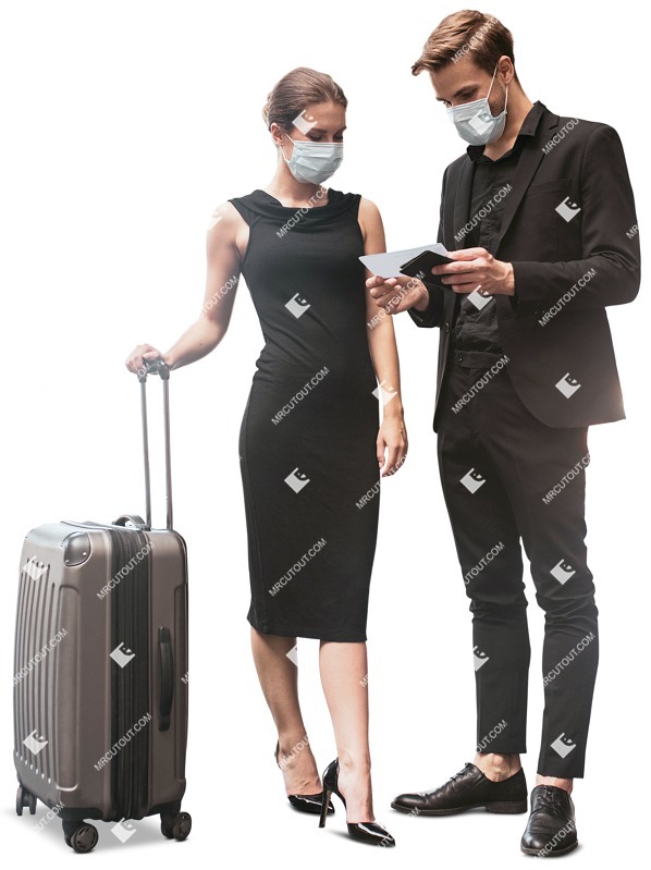 Business group with a baggage people png (11519)