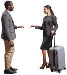 Business group with a baggage standing  (5049) - miniature