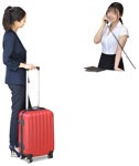 Cut out people - Business Group With A Baggage Standing 0002 | MrCutout.com - miniature