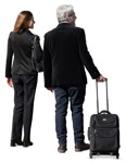 Business group with a baggage standing cut out people (17028) - miniature