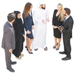 Cut out people - Business Group With A Smartphone Standing 0001 | MrCutout.com - miniature