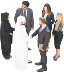 Business group with a smartphone standing cut out people (4078) - miniature