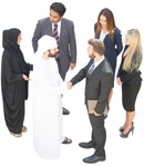 Business group with a smartphone standing cut out people (4223) - miniature