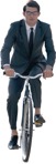 Cut out people - Businessman Cycling 0007 | MrCutout.com - miniature