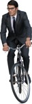 Businessman cycling  (6715) - miniature