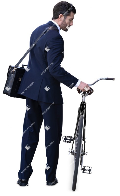 Businessman cycling people png (14625)