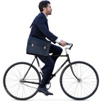 Businessman cycling people png (14628) - miniature