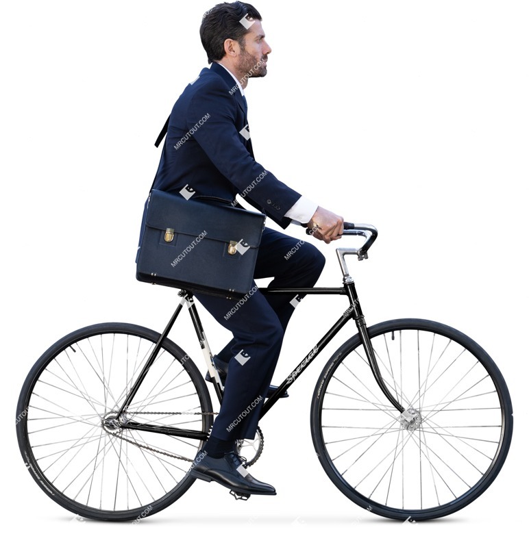 Businessman cycling people png (14789)