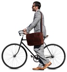 Businessman cycling  (13257) - miniature