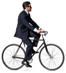 Businessman cycling png people (14651) - miniature