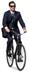 Businessman cycling  (13101) - miniature