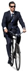 Businessman cycling  (14103) - miniature