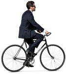 Businessman cycling entourage people (14655) | MrCutout.com - miniature