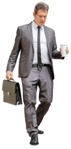 Businessman drinking coffee png people (12254) - miniature
