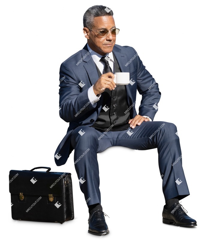 Businessman drinking coffee people png (13840)