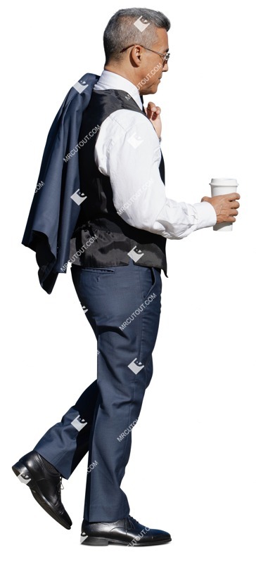 Businessman drinking coffee people png (13471)