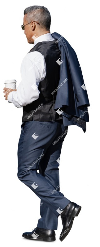 Businessman drinking coffee people png (13472)