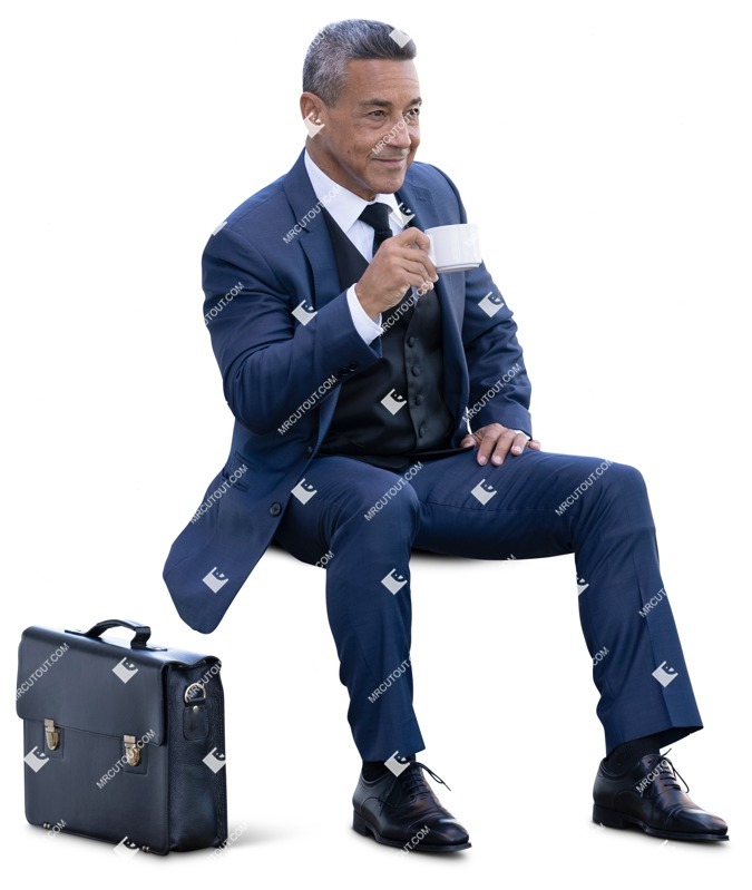 Businessman drinking coffee png people (12259)