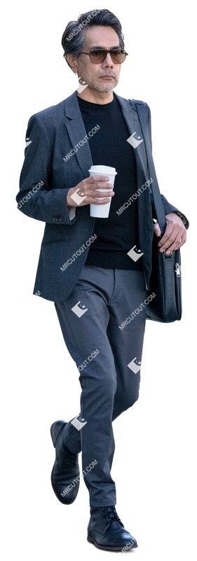 Businessman drinking coffee human png (14288)