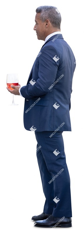 Businessman drinking wine person png (14621)