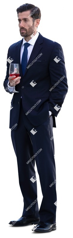 Businessman drinking wine people png (15490)