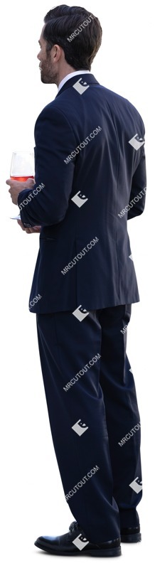 Businessman drinking wine people png (15189)
