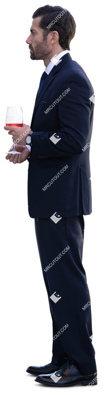 Businessman drinking wine people png (15191)