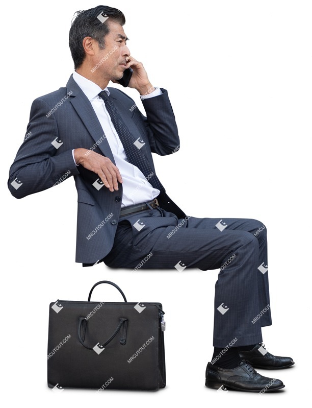 Businessman reading a newspaper people png (16981)