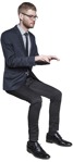 Businessman sitting human png (3936) - miniature