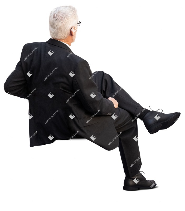 Businessman sitting people cutouts (12572)
