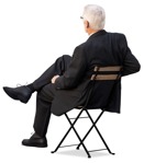 Businessman sitting people cutouts (12288) - miniature