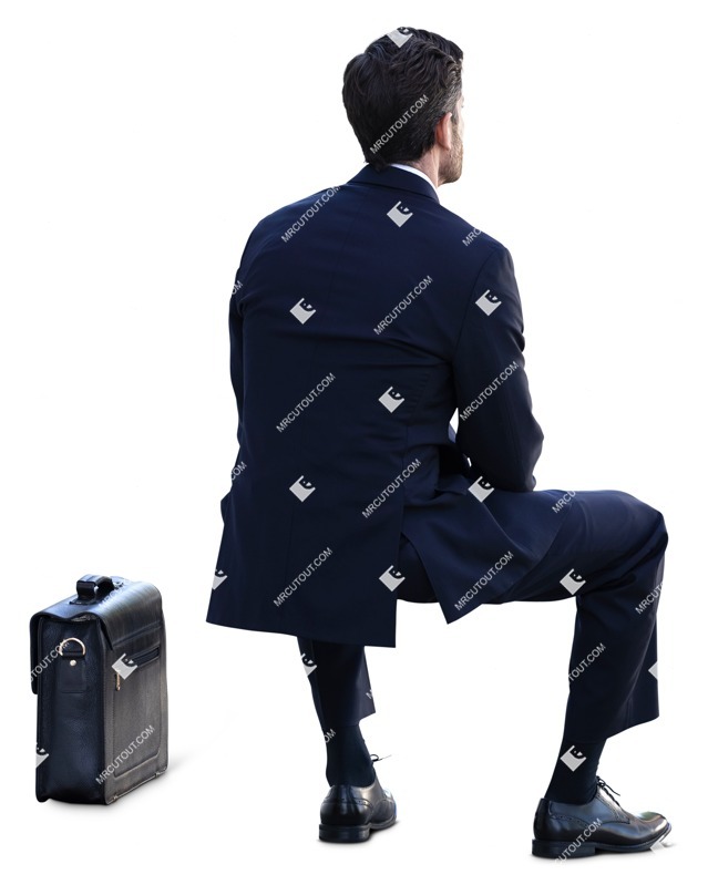 Businessman sitting people png (14723)