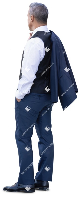 Businessman standing entourage people (15090)