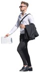 Businessman walking people png (7302) - miniature