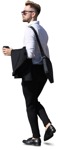 Businessman walking  (7266) - miniature
