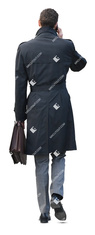 Businessman walking cut out people (7765)