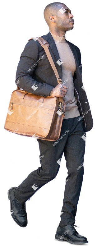 Businessman walking cut out people (13221)