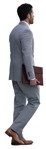 Businessman walking people cutouts (14587) - miniature