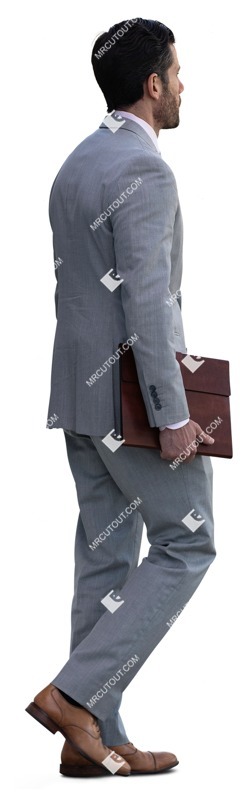 Businessman walking people cutouts (15064)