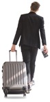 Businessman with a baggage people png (11322) - miniature