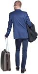 Businessman with a baggage standing people cutouts (2786) - miniature