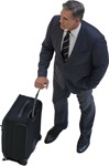 Businessman with a baggage standing png people (6745) - miniature
