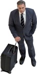 Businessman with a baggage standing png people (6746) - miniature