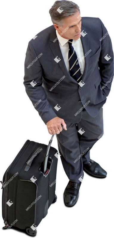 Businessman with a baggage standing png people (6699) Businessman with a baggage standing png people (6699)