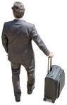 Businessman with a baggage standing png people (12251) - miniature