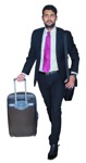 Cut out people - Businessman With A Baggage Walking 0004 | MrCutout.com - miniature