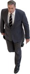 Businessman with a baggage walking  (6732) - miniature
